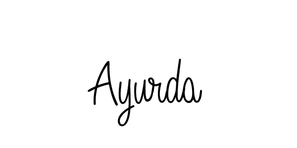 Use a signature maker to create a handwritten signature online. With this signature software, you can design (Angelique-Rose-font-FFP) your own signature for name Ayurda. Ayurda signature style 5 images and pictures png