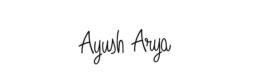 Ayush Arya stylish signature style. Best Handwritten Sign (Angelique-Rose-font-FFP) for my name. Handwritten Signature Collection Ideas for my name Ayush Arya. Ayush Arya signature style 5 images and pictures png