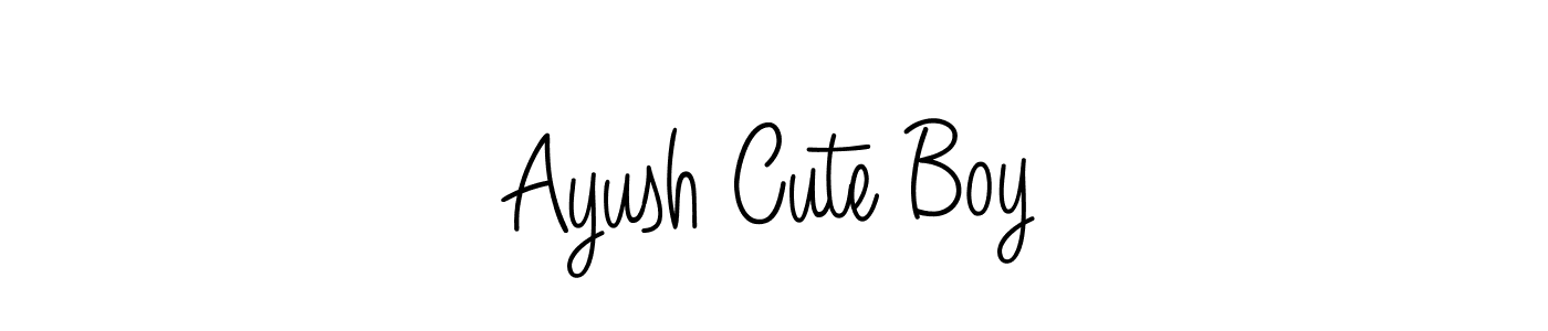 You should practise on your own different ways (Angelique-Rose-font-FFP) to write your name (Ayush Cute Boy) in signature. don't let someone else do it for you. Ayush Cute Boy signature style 5 images and pictures png