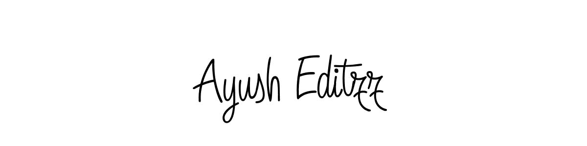 The best way (Angelique-Rose-font-FFP) to make a short signature is to pick only two or three words in your name. The name Ayush Editzz include a total of six letters. For converting this name. Ayush Editzz signature style 5 images and pictures png
