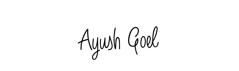 Design your own signature with our free online signature maker. With this signature software, you can create a handwritten (Angelique-Rose-font-FFP) signature for name Ayush Goel. Ayush Goel signature style 5 images and pictures png
