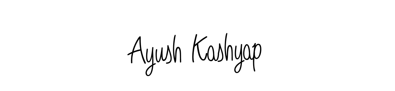 Make a beautiful signature design for name Ayush Kashyap. With this signature (Angelique-Rose-font-FFP) style, you can create a handwritten signature for free. Ayush Kashyap signature style 5 images and pictures png