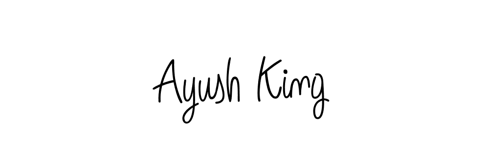 Design your own signature with our free online signature maker. With this signature software, you can create a handwritten (Angelique-Rose-font-FFP) signature for name Ayush King. Ayush King signature style 5 images and pictures png