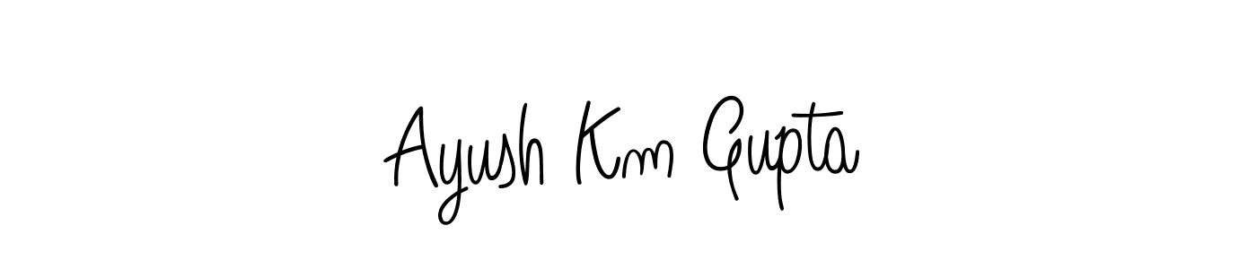 Angelique-Rose-font-FFP is a professional signature style that is perfect for those who want to add a touch of class to their signature. It is also a great choice for those who want to make their signature more unique. Get Ayush Km Gupta name to fancy signature for free. Ayush Km Gupta signature style 5 images and pictures png