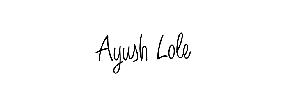 Also we have Ayush Lole name is the best signature style. Create professional handwritten signature collection using Angelique-Rose-font-FFP autograph style. Ayush Lole signature style 5 images and pictures png