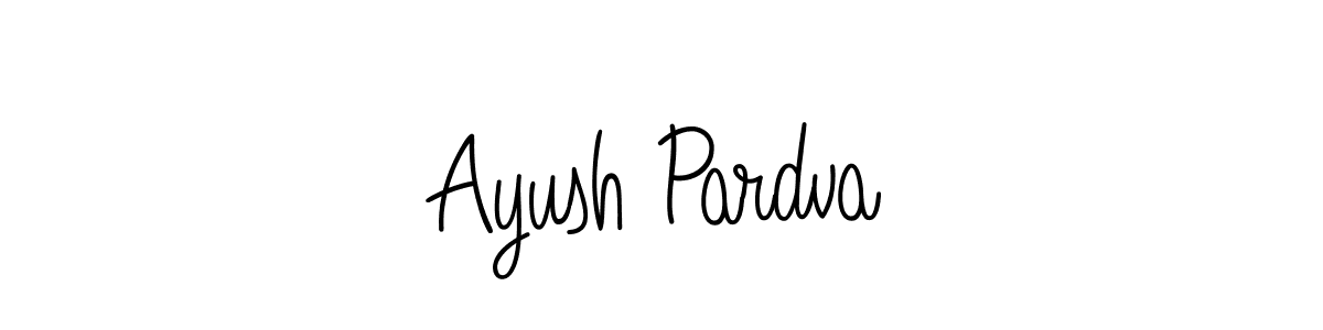 How to Draw Ayush Pardva signature style? Angelique-Rose-font-FFP is a latest design signature styles for name Ayush Pardva. Ayush Pardva signature style 5 images and pictures png