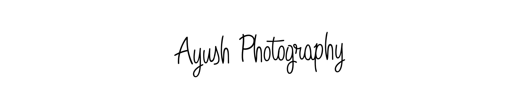 Design your own signature with our free online signature maker. With this signature software, you can create a handwritten (Angelique-Rose-font-FFP) signature for name Ayush Photography. Ayush Photography signature style 5 images and pictures png