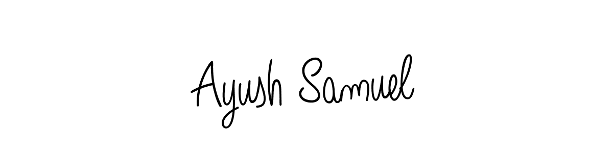 Design your own signature with our free online signature maker. With this signature software, you can create a handwritten (Angelique-Rose-font-FFP) signature for name Ayush Samuel. Ayush Samuel signature style 5 images and pictures png