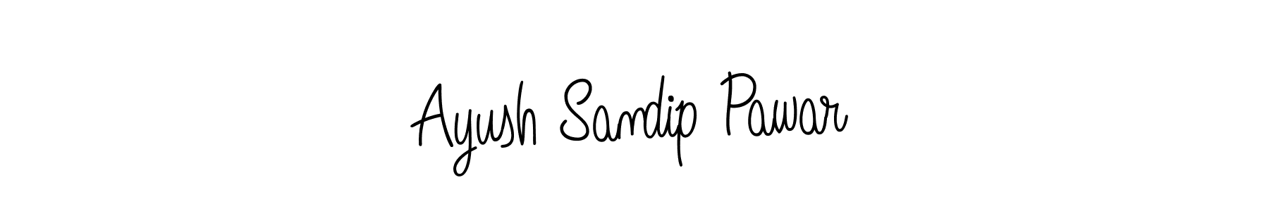 Make a beautiful signature design for name Ayush Sandip Pawar. With this signature (Angelique-Rose-font-FFP) style, you can create a handwritten signature for free. Ayush Sandip Pawar signature style 5 images and pictures png