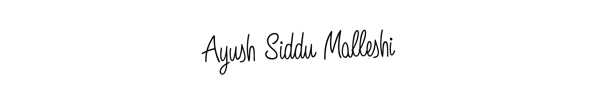 Design your own signature with our free online signature maker. With this signature software, you can create a handwritten (Angelique-Rose-font-FFP) signature for name Ayush Siddu Malleshi. Ayush Siddu Malleshi signature style 5 images and pictures png