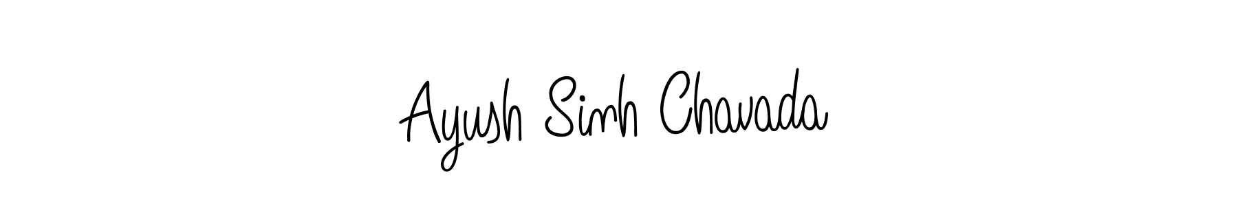 Use a signature maker to create a handwritten signature online. With this signature software, you can design (Angelique-Rose-font-FFP) your own signature for name Ayush Sinh Chavada. Ayush Sinh Chavada signature style 5 images and pictures png