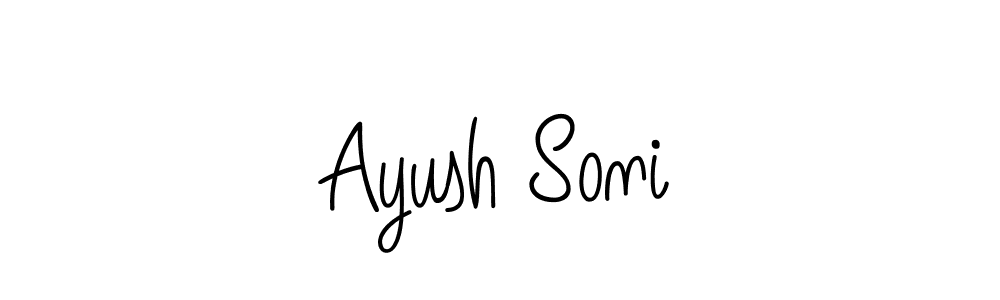 How to Draw Ayush Soni signature style? Angelique-Rose-font-FFP is a latest design signature styles for name Ayush Soni. Ayush Soni signature style 5 images and pictures png