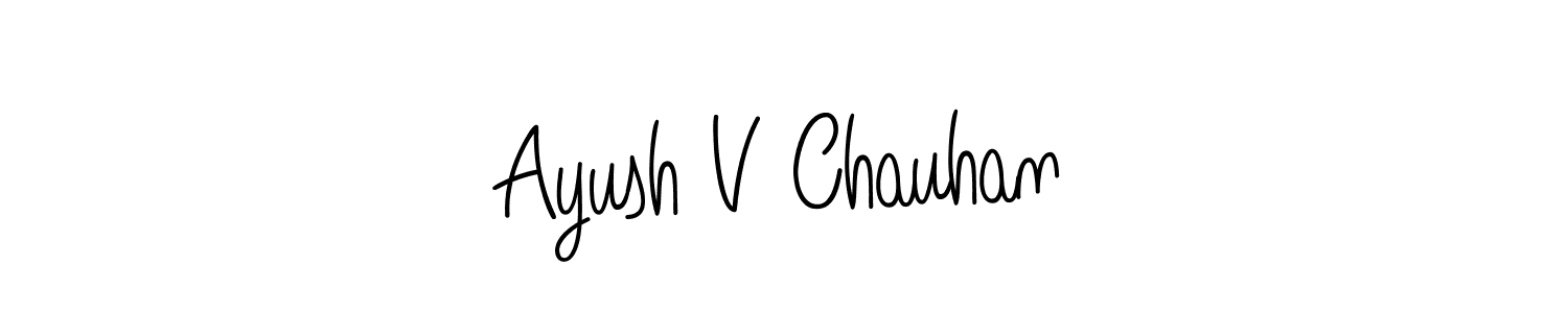 Once you've used our free online signature maker to create your best signature Angelique-Rose-font-FFP style, it's time to enjoy all of the benefits that Ayush V Chauhan name signing documents. Ayush V Chauhan signature style 5 images and pictures png