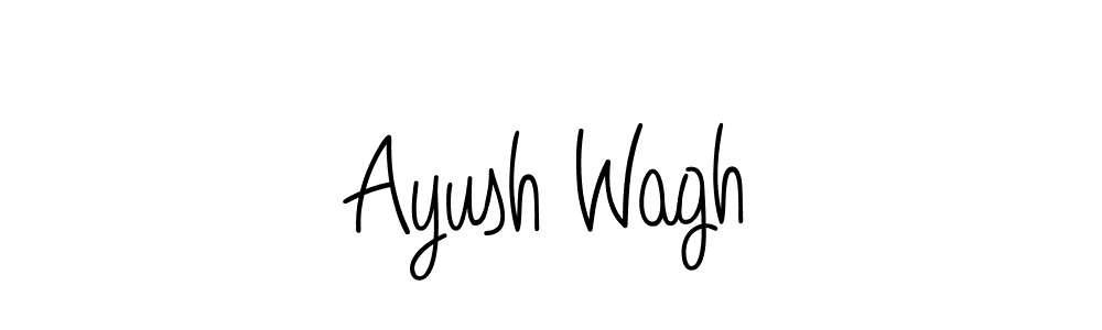 You should practise on your own different ways (Angelique-Rose-font-FFP) to write your name (Ayush Wagh) in signature. don't let someone else do it for you. Ayush Wagh signature style 5 images and pictures png