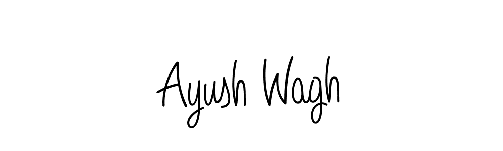 How to make Ayush Wagh name signature. Use Angelique-Rose-font-FFP style for creating short signs online. This is the latest handwritten sign. Ayush Wagh signature style 5 images and pictures png