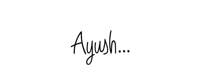 Design your own signature with our free online signature maker. With this signature software, you can create a handwritten (Angelique-Rose-font-FFP) signature for name Ayush.... Ayush... signature style 5 images and pictures png