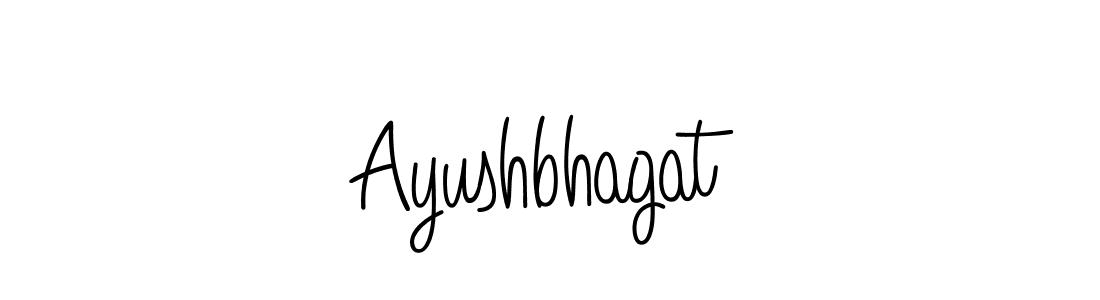 How to make Ayushbhagat name signature. Use Angelique-Rose-font-FFP style for creating short signs online. This is the latest handwritten sign. Ayushbhagat signature style 5 images and pictures png