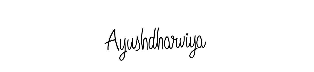 Design your own signature with our free online signature maker. With this signature software, you can create a handwritten (Angelique-Rose-font-FFP) signature for name Ayushdharviya. Ayushdharviya signature style 5 images and pictures png