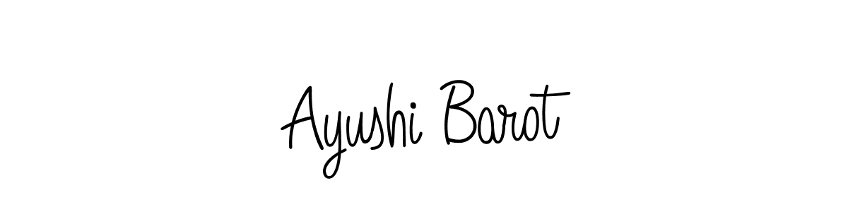 if you are searching for the best signature style for your name Ayushi Barot. so please give up your signature search. here we have designed multiple signature styles  using Angelique-Rose-font-FFP. Ayushi Barot signature style 5 images and pictures png