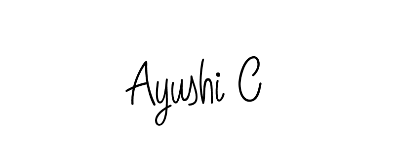 Best and Professional Signature Style for Ayushi C. Angelique-Rose-font-FFP Best Signature Style Collection. Ayushi C signature style 5 images and pictures png