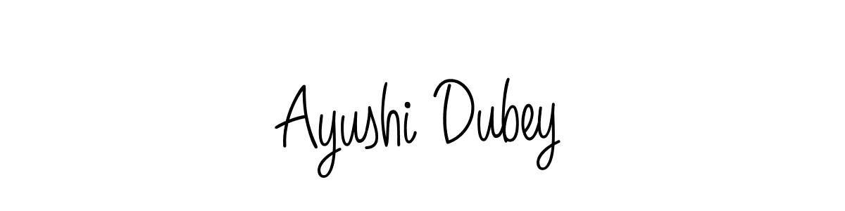 Use a signature maker to create a handwritten signature online. With this signature software, you can design (Angelique-Rose-font-FFP) your own signature for name Ayushi Dubey. Ayushi Dubey signature style 5 images and pictures png