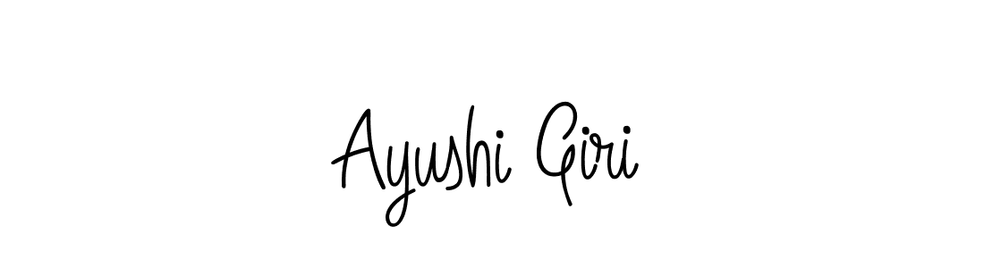 You should practise on your own different ways (Angelique-Rose-font-FFP) to write your name (Ayushi Giri) in signature. don't let someone else do it for you. Ayushi Giri signature style 5 images and pictures png