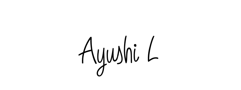 You can use this online signature creator to create a handwritten signature for the name Ayushi L. This is the best online autograph maker. Ayushi L signature style 5 images and pictures png