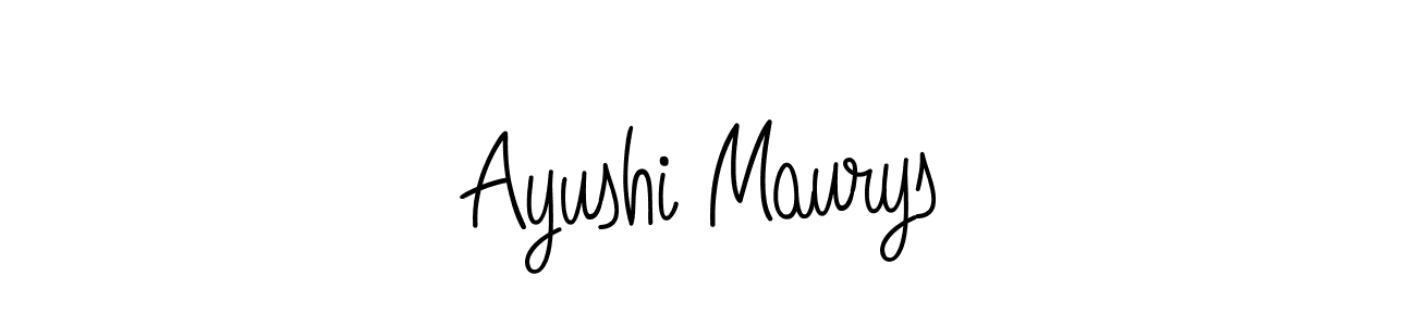 Ayushi Maurys stylish signature style. Best Handwritten Sign (Angelique-Rose-font-FFP) for my name. Handwritten Signature Collection Ideas for my name Ayushi Maurys. Ayushi Maurys signature style 5 images and pictures png