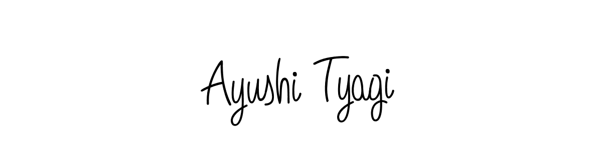 Make a beautiful signature design for name Ayushi Tyagi. With this signature (Angelique-Rose-font-FFP) style, you can create a handwritten signature for free. Ayushi Tyagi signature style 5 images and pictures png