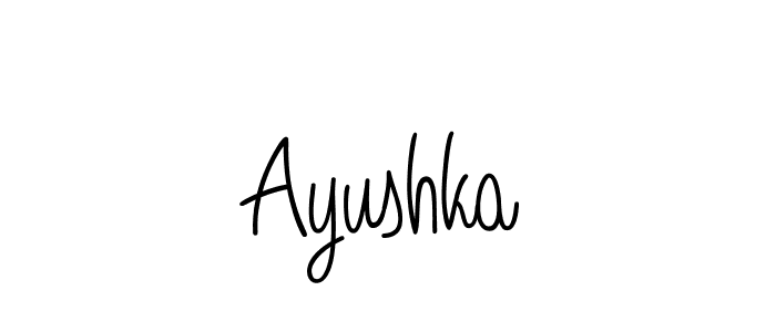 Ayushka stylish signature style. Best Handwritten Sign (Angelique-Rose-font-FFP) for my name. Handwritten Signature Collection Ideas for my name Ayushka. Ayushka signature style 5 images and pictures png