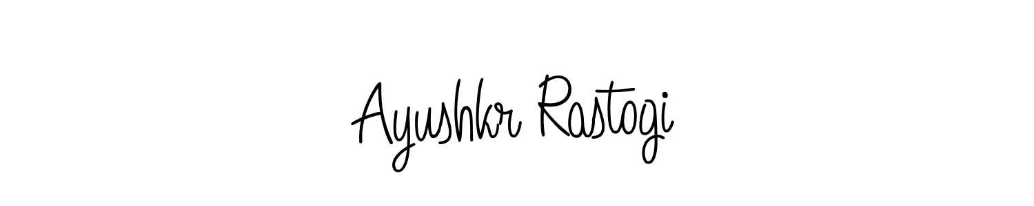 Design your own signature with our free online signature maker. With this signature software, you can create a handwritten (Angelique-Rose-font-FFP) signature for name Ayushkr Rastogi. Ayushkr Rastogi signature style 5 images and pictures png