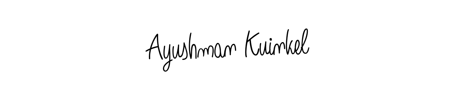 How to make Ayushman Kuinkel name signature. Use Angelique-Rose-font-FFP style for creating short signs online. This is the latest handwritten sign. Ayushman Kuinkel signature style 5 images and pictures png