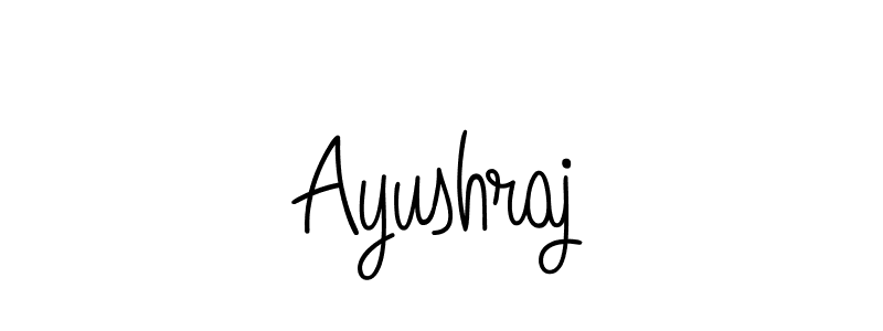 How to make Ayushraj name signature. Use Angelique-Rose-font-FFP style for creating short signs online. This is the latest handwritten sign. Ayushraj signature style 5 images and pictures png