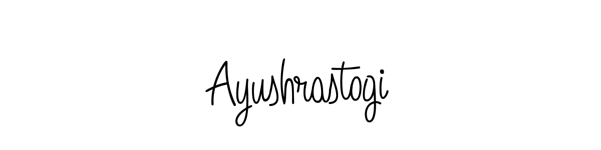 Design your own signature with our free online signature maker. With this signature software, you can create a handwritten (Angelique-Rose-font-FFP) signature for name Ayushrastogi. Ayushrastogi signature style 5 images and pictures png