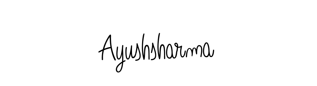 How to make Ayushsharma name signature. Use Angelique-Rose-font-FFP style for creating short signs online. This is the latest handwritten sign. Ayushsharma signature style 5 images and pictures png