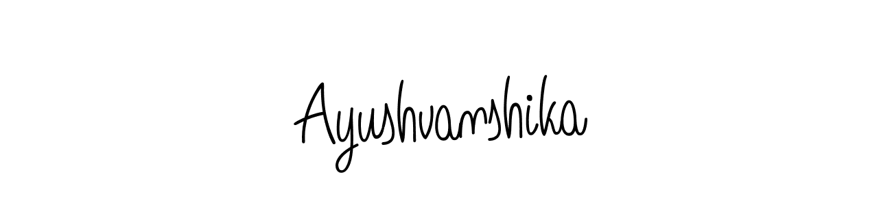 Ayushvanshika stylish signature style. Best Handwritten Sign (Angelique-Rose-font-FFP) for my name. Handwritten Signature Collection Ideas for my name Ayushvanshika. Ayushvanshika signature style 5 images and pictures png