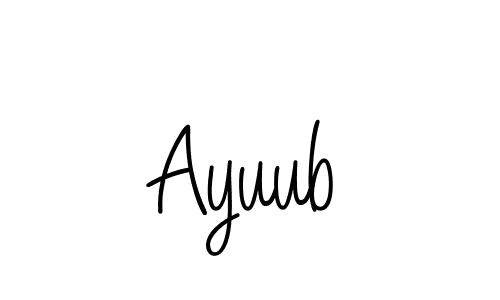 Create a beautiful signature design for name Ayuub. With this signature (Angelique-Rose-font-FFP) fonts, you can make a handwritten signature for free. Ayuub signature style 5 images and pictures png