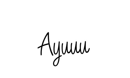 Create a beautiful signature design for name Ayuuu. With this signature (Angelique-Rose-font-FFP) fonts, you can make a handwritten signature for free. Ayuuu signature style 5 images and pictures png