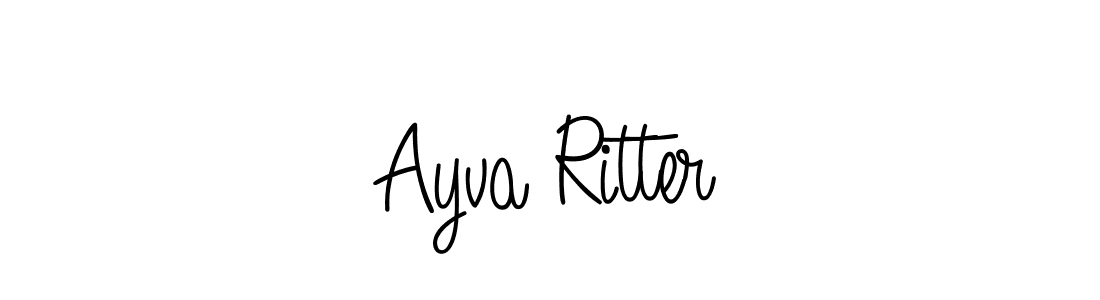 Make a beautiful signature design for name Ayva Ritter. With this signature (Angelique-Rose-font-FFP) style, you can create a handwritten signature for free. Ayva Ritter signature style 5 images and pictures png