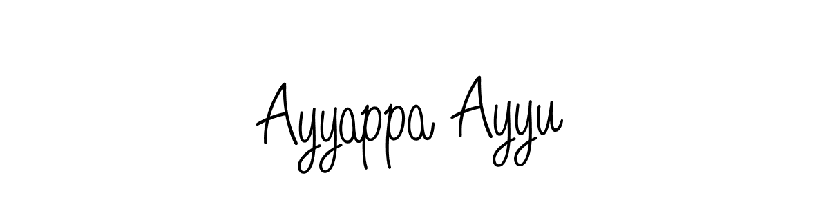 The best way (Angelique-Rose-font-FFP) to make a short signature is to pick only two or three words in your name. The name Ayyappa Ayyu include a total of six letters. For converting this name. Ayyappa Ayyu signature style 5 images and pictures png