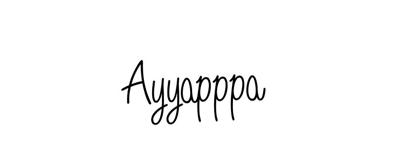 How to make Ayyapppa name signature. Use Angelique-Rose-font-FFP style for creating short signs online. This is the latest handwritten sign. Ayyapppa signature style 5 images and pictures png