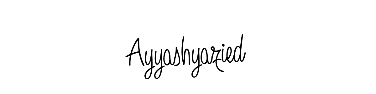 Use a signature maker to create a handwritten signature online. With this signature software, you can design (Angelique-Rose-font-FFP) your own signature for name Ayyashyazied. Ayyashyazied signature style 5 images and pictures png