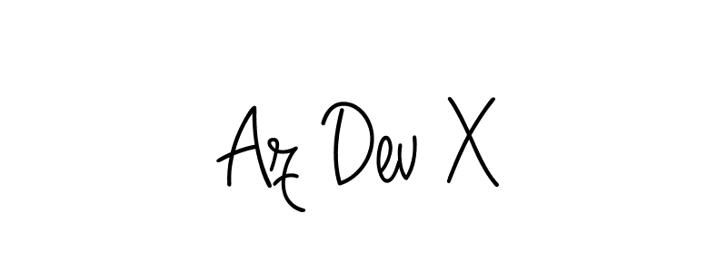 Use a signature maker to create a handwritten signature online. With this signature software, you can design (Angelique-Rose-font-FFP) your own signature for name Az Dev X. Az Dev X signature style 5 images and pictures png