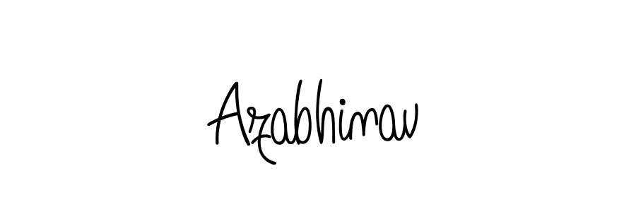 Make a beautiful signature design for name Azabhinav. With this signature (Angelique-Rose-font-FFP) style, you can create a handwritten signature for free. Azabhinav signature style 5 images and pictures png