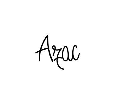 Make a beautiful signature design for name Azac. With this signature (Angelique-Rose-font-FFP) style, you can create a handwritten signature for free. Azac signature style 5 images and pictures png