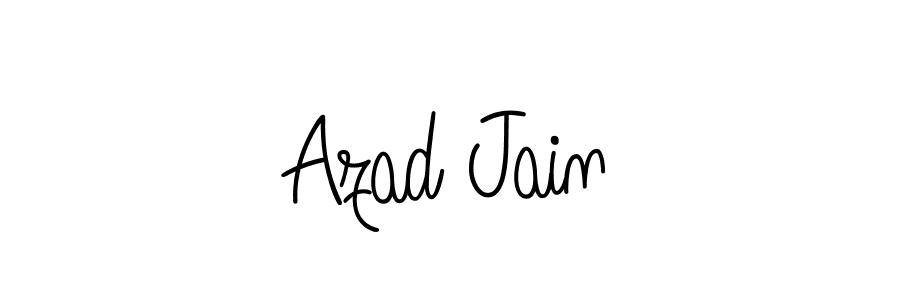 Use a signature maker to create a handwritten signature online. With this signature software, you can design (Angelique-Rose-font-FFP) your own signature for name Azad Jain. Azad Jain signature style 5 images and pictures png