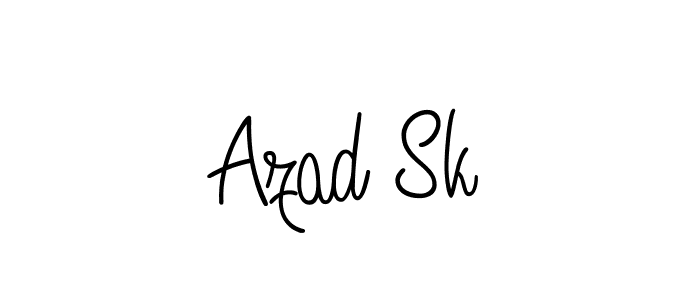 The best way (Angelique-Rose-font-FFP) to make a short signature is to pick only two or three words in your name. The name Azad Sk include a total of six letters. For converting this name. Azad Sk signature style 5 images and pictures png