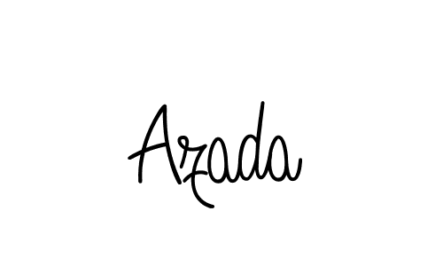 Make a beautiful signature design for name Azada. With this signature (Angelique-Rose-font-FFP) style, you can create a handwritten signature for free. Azada signature style 5 images and pictures png