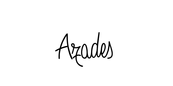 How to make Azades name signature. Use Angelique-Rose-font-FFP style for creating short signs online. This is the latest handwritten sign. Azades signature style 5 images and pictures png