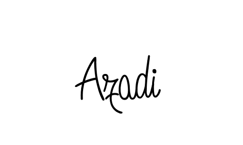 Make a beautiful signature design for name Azadi. With this signature (Angelique-Rose-font-FFP) style, you can create a handwritten signature for free. Azadi signature style 5 images and pictures png